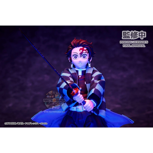 Tanjiro Kamado Ver. 2 Demon Slayer Kimetsu no Yaiba Buzzmod Aniplex - Action figure ufficiale del protagonista con kimono a scacchi verde e katana Nichirin