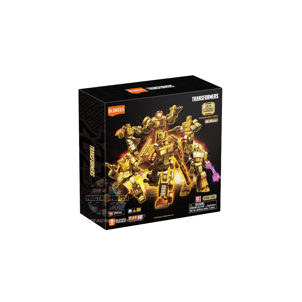Set limitato Blokees Transformers The Golden Lagoon Defence 2025 X Yearly Edition con figure dorate