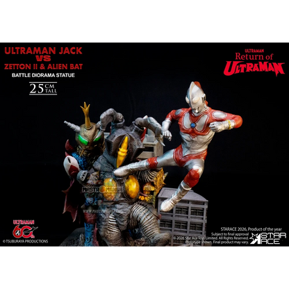 Ultraman Jack Vs Zetton Ii & Alien Bat Battle Scene Diorama