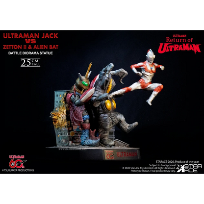 Ultraman Jack Vs Zetton Ii & Alien Bat Battle Scene Diorama