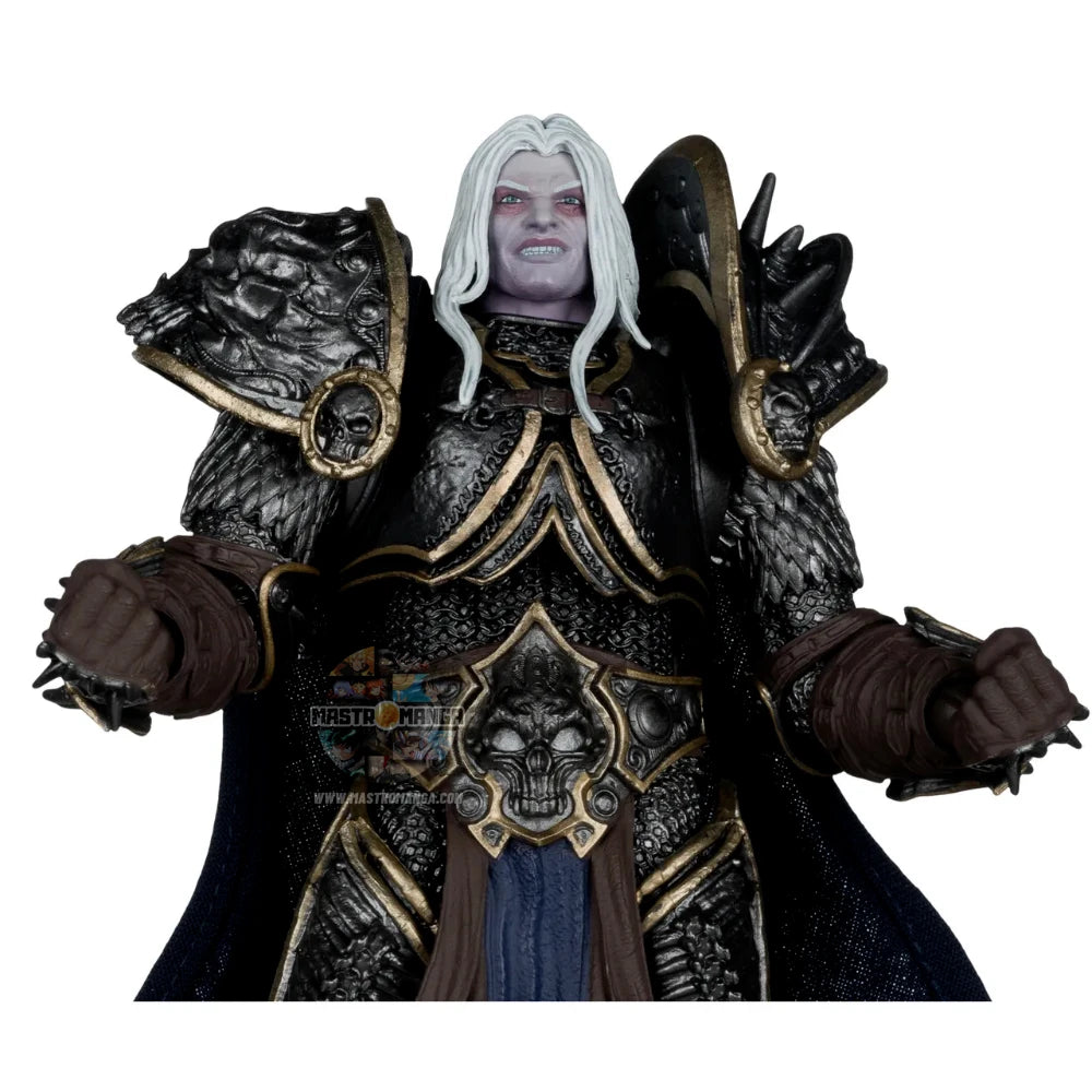 Action figure del Lich King Arthas Menethil da World of Warcraft, linea Elite Edition di McFarlane Toys, con armatura dettagliata e spada Frostmourne