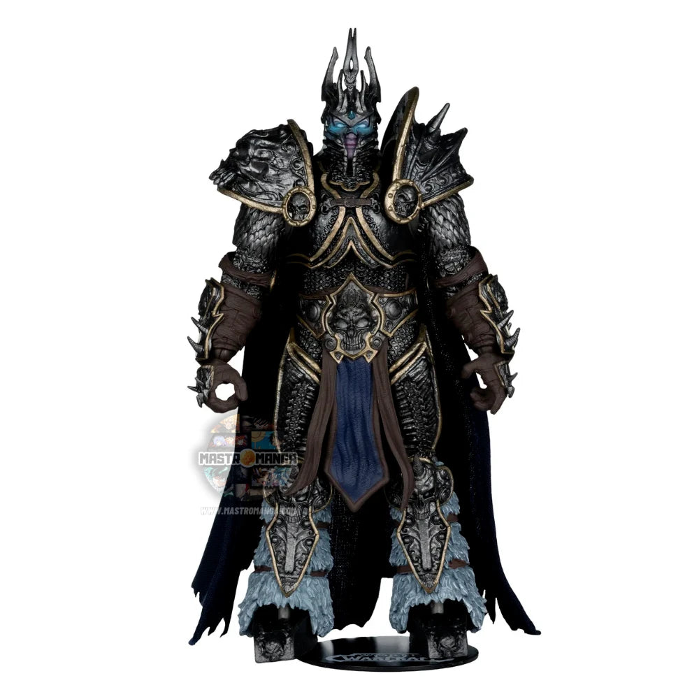 Action figure del Lich King Arthas Menethil da World of Warcraft, linea Elite Edition di McFarlane Toys, con armatura dettagliata e spada Frostmourne