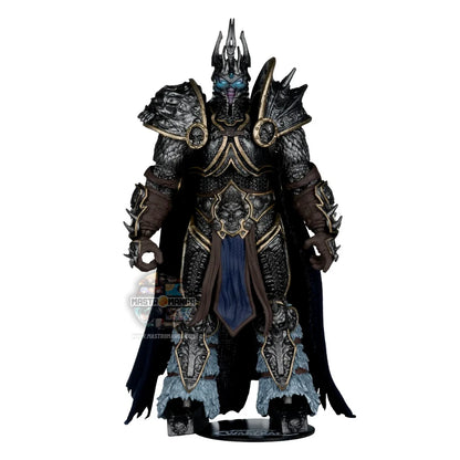 Action figure del Lich King Arthas Menethil da World of Warcraft, linea Elite Edition di McFarlane Toys, con armatura dettagliata e spada Frostmourne
